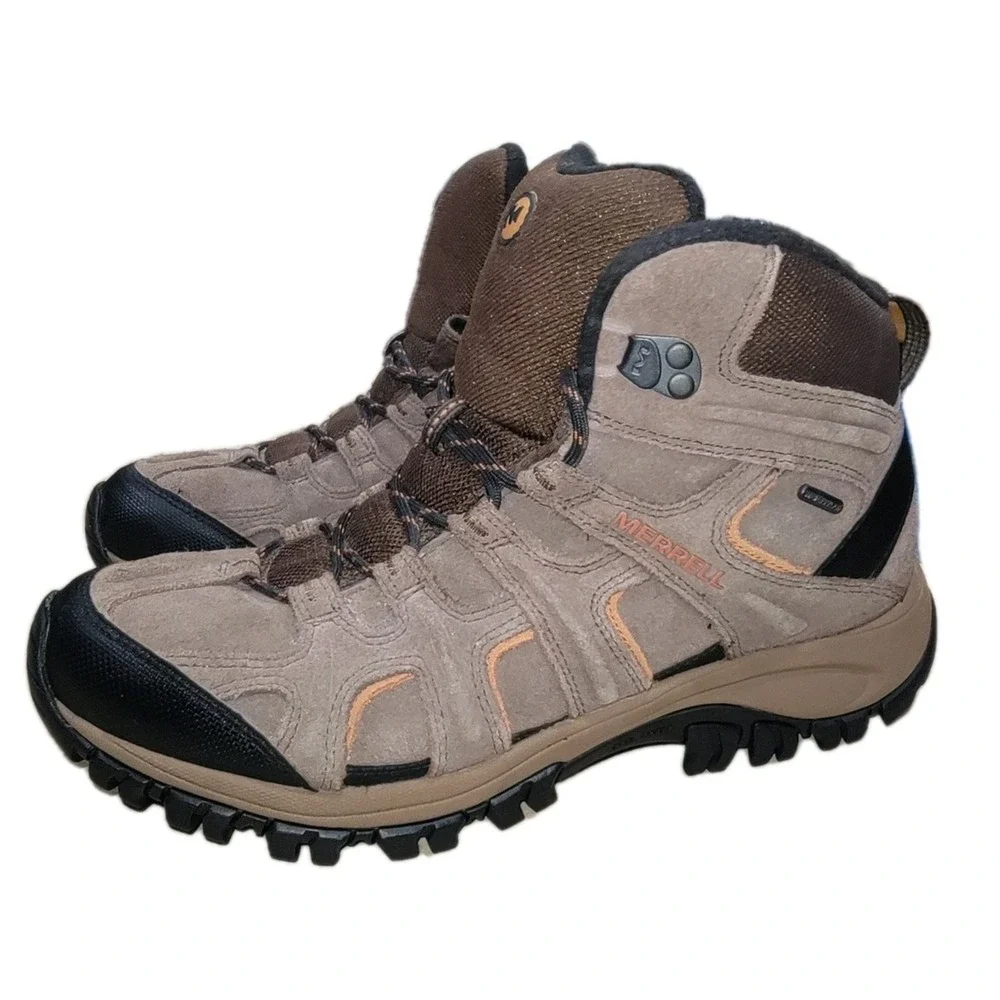 Merrell Phoenix 2 Mid Men Waterproof‎ Hiking Boots Brown Size 10.5 Trail Shoes